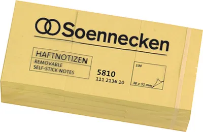 Produktbild von Haftnotiz 5810 50x40mm hellgelb 12x100 Blatt 12 Stück Packung mit 12 Stück