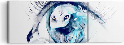 Produktbild von Bild auf Leinwand - Leinwandbild - Wildnis fantasie Augapfel illustration - 90x30cm - Wand Bild - Wanddeko - Leinwanddruck - Bilder - Kunstdruck - Leinwand bilder - Wandkunst - CA90x30-3098