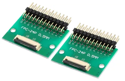 FFC/FPC-Adapterplatine 24-Pin, 0,5 mm auf 2,54 mm, 2 Stück
