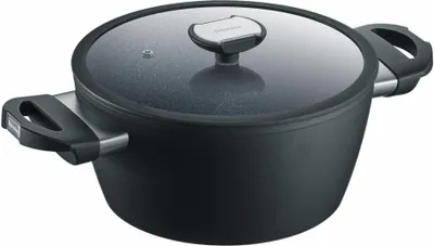 Produktbild von Berndes Balance Induction Kochtopf Enduro | 24 cm | extrem kratzfest | Guss-Optik | allherdtauglich | Aluminium | schwarz