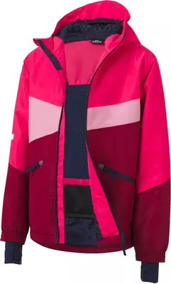 Produktbild von Crivit Kinder Skijacke Snowboard Winter Jacke Warm Kapuze Orange/Pink 146/152