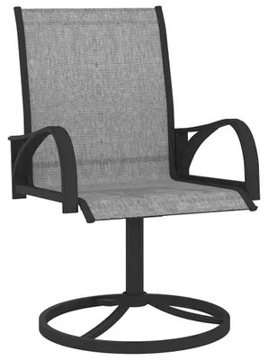 Productafbeelding van vidaXL Tuinstoelen, draaibaar, 2 stuks, textielstof en staal, grijs