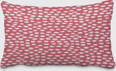 Produktbild von SCHÖNER LEBEN. Kissenhülle rot mit Kleksen Tropfen 30x50cm