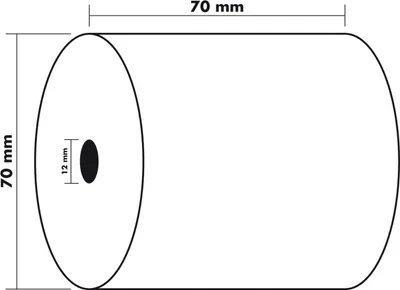 Zdjęcie produktu dla Exacompta Additionsrolle 40513E 70mm/70m/12mm 10St.