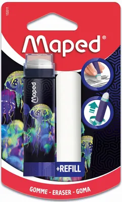 Produktbild von Maped Radierer DEEPSEA PARADISE + Ersatzradierer Blister im Lippenstiftformat