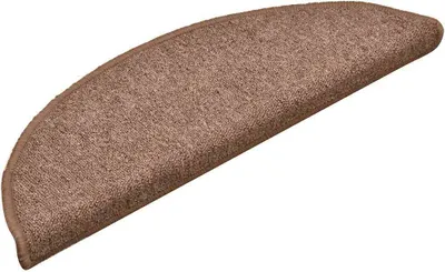 Produktbild von vidaXL Stufenmatten 30 Stk. 56x17x3 cm Braun Halbrund