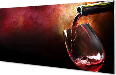 Produktbild von Glasbilder 100x50 Wandkunst Rotwein