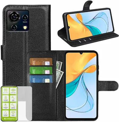 Immagine prodotto di Per ZTE Blade V50 Vita Custodia per cellulare Custodia in  nera + vetro temperato H9