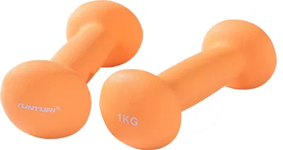 Zdjęcie produktu dla Tunturi 14TUSCL374, Hantle o stałej wadze, Pomarańczowy, Żeliwo, Neopren, Neopren, 1 kg, 2 szt.