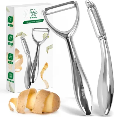 Obrázok produktu pre Škrabka na zemiaky set, nehrdzavejúca oceľ, 2 ks, do kuchyne