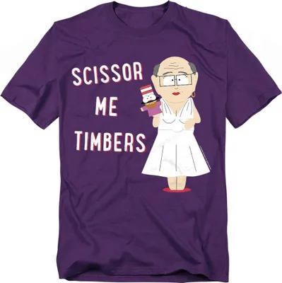 Image de South Park - "Scissor Me Timbers" T-shirt Homme/Femme Unie TV20760 (L) (Violet)