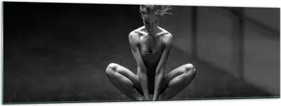 Produktbild von Bilder auf glas - Einteilig - Tänzerin Frau Ballerina - 160x50cm - Glasbilder - Wandbilder - Bilder - zum Aufhängen bereit - Wanddekoration aus Glas - Glas Bilder - Wandbild auf Glas - GAB160x50-4925