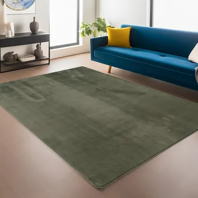 Image de Ayyildiz | Tapis Plush Joy - 240 cm x 340 cm - Vert - Ultra Doux et Antidérapant