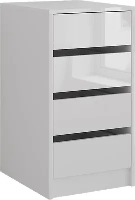 Produktbild von Kommode Vicco Sherry Weiß/Weiß Hochglanz 40.2 x 76 cm, Model 57714