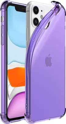 Immagine prodotto di Smartphonica iPhone 11 custodia in silicone antiurto trasparente con paraurti - Viola