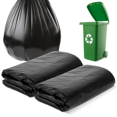 Immagine prodotto di Sacchi per rifiuti da 150 litri - confezione da 100 pezzi - Resistenti allo strappo - Spessore 3,5 μm - Adatti per uso domestico, giardinaggio e industriale - Capacità 20 kg - Sacchi per la raccolta dei rifiuti