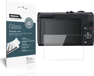 Produktbild von 2x Schutzfolie für Canon EOS M200 - Anti-Shock 9H Folie dipos Glass Kunststoffglas