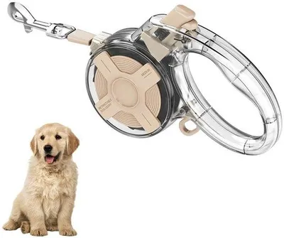 Produktbild von Hundeleinen 4m - 360-Grad-Drehgelenk - Klettbandlose Einhängleine - Reflektierende Bänder - Sicherheitsbremsensystem - Geeignet für Hunde bis 20 kg