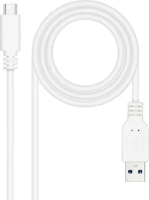 Produktbild von Nanocable 10.01.4002-W, 2 m, USB C, USB A, USB 3.2 Gen 2 (3.1 Gen 2), 10 Gbit/s, Weiß