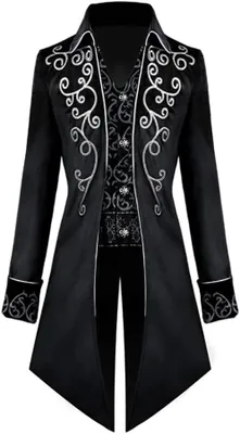 Obrázok produktu pre Pánsky frak v štýle steampunk, gotický kostým, elegantný surplice, čierny, veľkosť XL