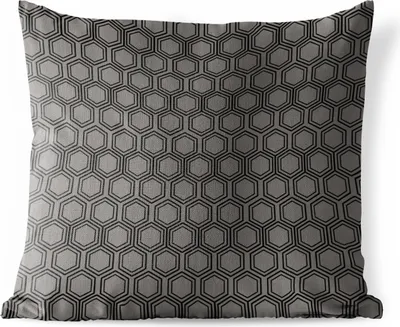 Produktbild von MuchoWow® Outdoor Kissen - Sechseck - Muster - Linie - 60x60 cm - Wetterfest - Lounge Kissen - Dekoration - Schlaf Kissen
