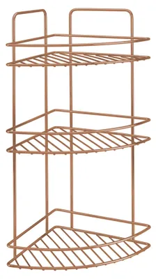 Produktbild von Metaltex Reflex Eckregal 3- Etg. 23x23x53cm Polytherm Kupfer