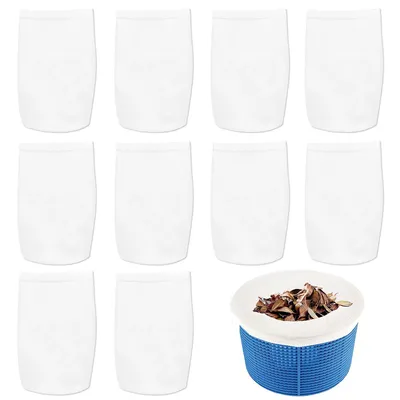 Produktbild von Schwimmbecken Skimmer Filter Socken – 10 Stück, Elastisch, Universal für Rundskimmer, Wiederverwendbar, Anti-Riss, Schnell Trocknend