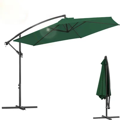 Produktbild von Faziango Sonnenschirm 3m Grün – Natürlicher Sonnenschutz für Garten, Rasen & Balkon