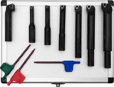 Produktbild von PAULIMOT Bohrstangen-Set mit Wendeplatten, Ø 12 mm, für Ausdrehkopf, 7- teilig