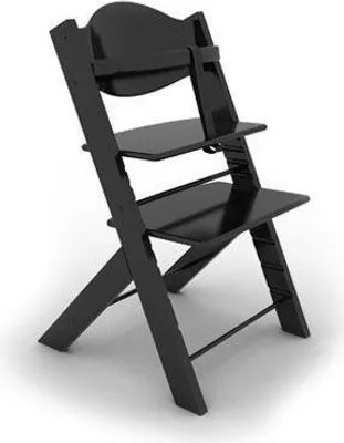Produktbild von HAUCK Hochstuhl 1006 mitwachsend verstellbar Buche massiv schwarz 46,5x80x51 cm