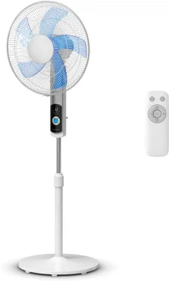 Obrázok produktu pre Stojací ventilátor do obývačky a spálne – Nastaviteľný otočný ventilátor – Tichý ventilátor s diaľkovým ovládaním