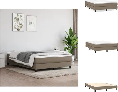 Produktbild von vidaXL Boxspringbett Taupe 140x190 cm Stoff -  Betten & Bettgestelle