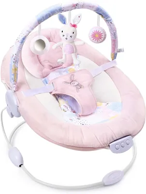 Produktbild von Babyschaukel - Schaukelstuhl für Babys - Entspannung für Babys - Mit Musik und Vibrationen - Bis 9 kg - Rosa