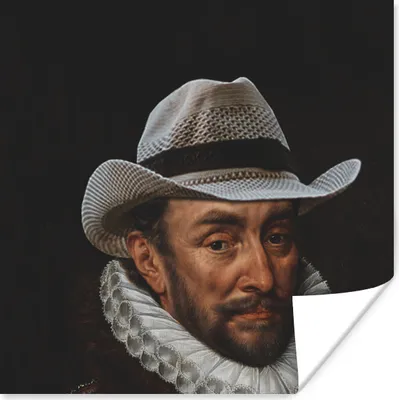 Produktbild von MuchoWow® Poster Wilhelm von Oranien - Kunst - Hut 75x75 cm - Wand Dekoration