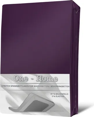 Produktbild von Spannbettlaken 180x200 - 200x220 cm aubergine Elasthan Boxspringbett Wasserbett
