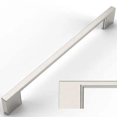 Möbelgriffe, 10 Stück, gebürstetes Nickel, Lochabstand 320 mm