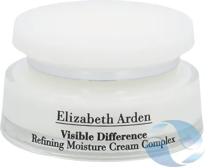 A jar of Elizabeth Arden Visible Difference Refining Moisture Cream Complex.
