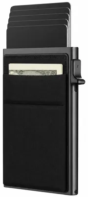 Image de Étui noir pour cartes avec protection RFID
