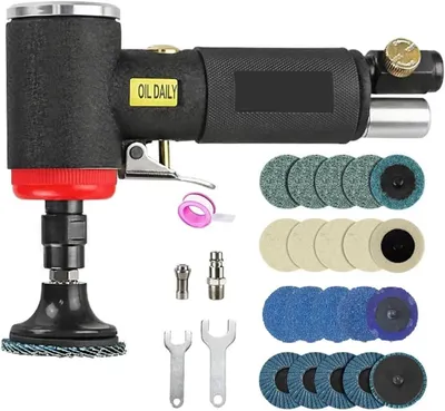Produktbild von Druckluft Stabschleifer Winkelschleifer 90° Winkel Schleifer Trennschleifer Set