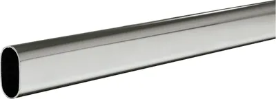 Produktbild von Schrankrohr oval 1000 mm Stärke 0,8 mm Stahl verchromt