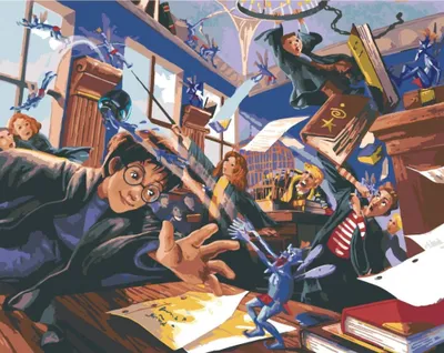 Produktbild von Malen nach Zahlen Bilder zum Ausmalen-Harry Potter und die Kobolde 50x40 cm