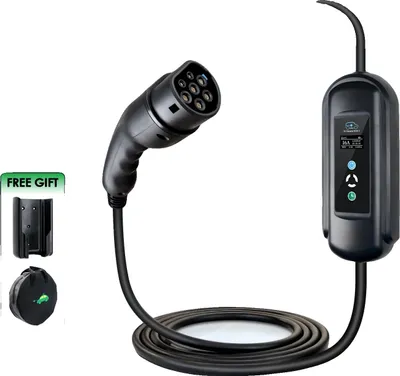 Immagine prodotto di Caricabatteria portatile per veicoli elettrici, potenza erogata 11 kW, compatibilità tipo 2, 11 kW 10 m