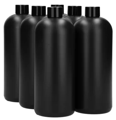 Productafbeelding van Set van 6 Lege Ronde Flessen 1000 ml met Schroefdop