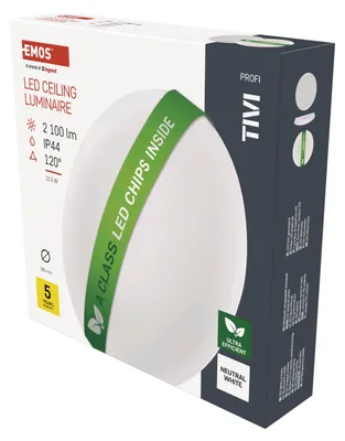 Productafbeelding van EMOS LED inbouwspot TIVI, rond, wit, 12,5W, IP44, neutraal wit, ZM3408