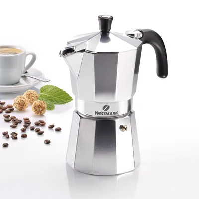 Obrázok produktu pre Westmark kávovar na espresso, na 6 šálok, hliník, Brasilia, strieborná/čierna, 24622260