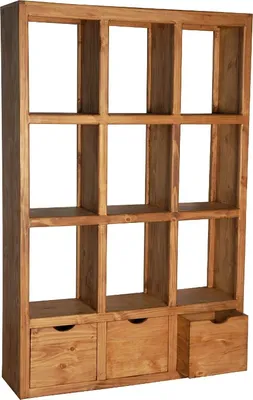 Produktbild von MiaMöbel Raumteiler Mexico Möbel 125x190x35 cm Landhausstil Massivholz Pinie Honig