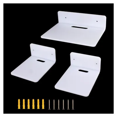 3er-Set Acryl-Schwebebretter, weiß, 14×12 & 23×16,5 cm
