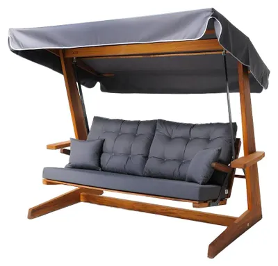 Produktbild von Westmann Holz Hollywoodschaukel Sia 2400 Anthrazit 120x236x190 cm