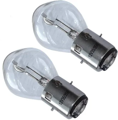 Image de cyclingcolors : 2 ampoules BA20D 12V 35/35W pour moto, scooter, etc