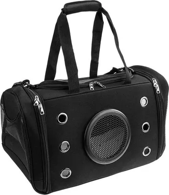 Productafbeelding van CityBAG - Kat en hond transporttas voor huisdieren Zwart canvas transportin
